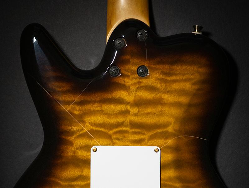 Back side of a TV750 Talman guitar